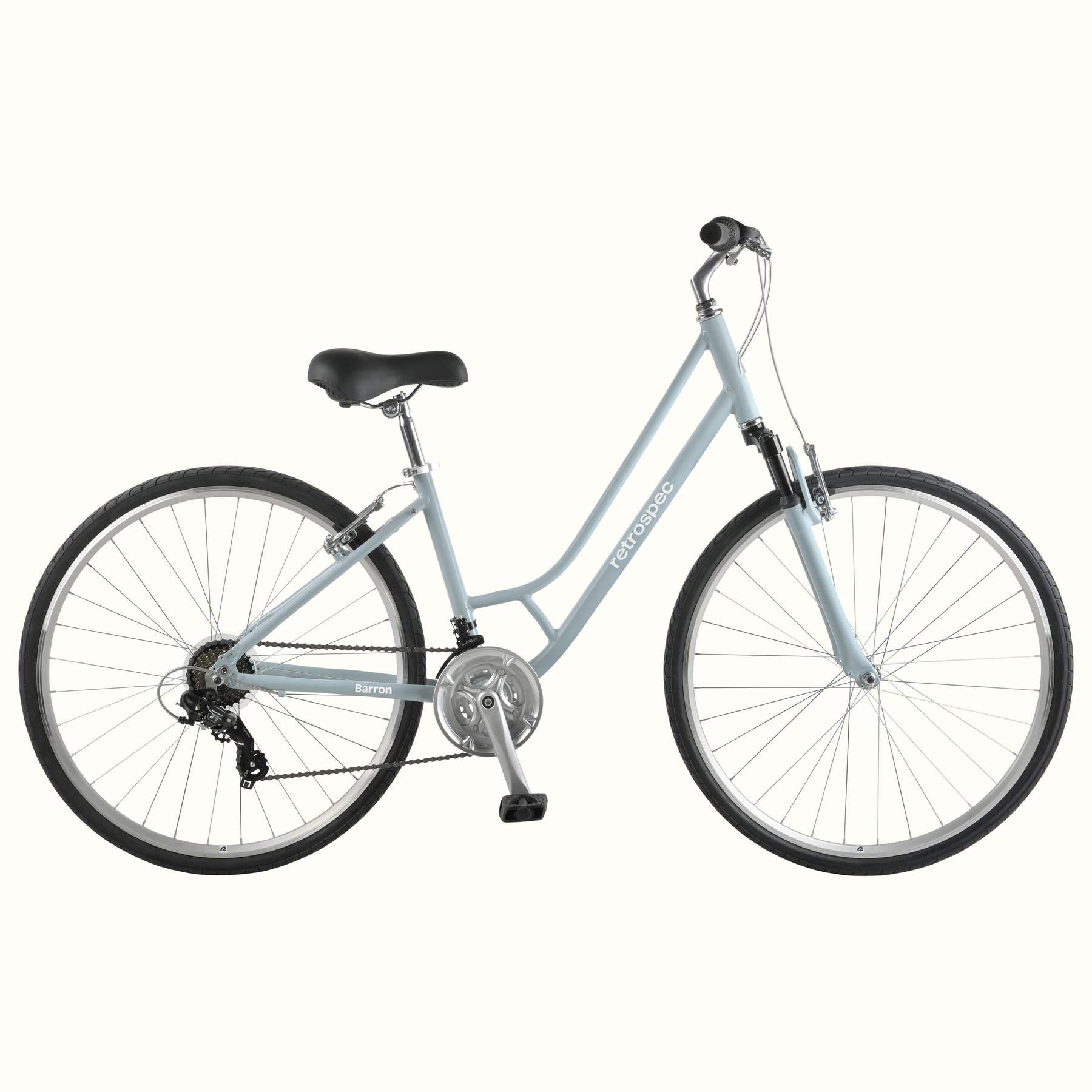 Barron Hybrid Step Through Bike - Crystal Blue