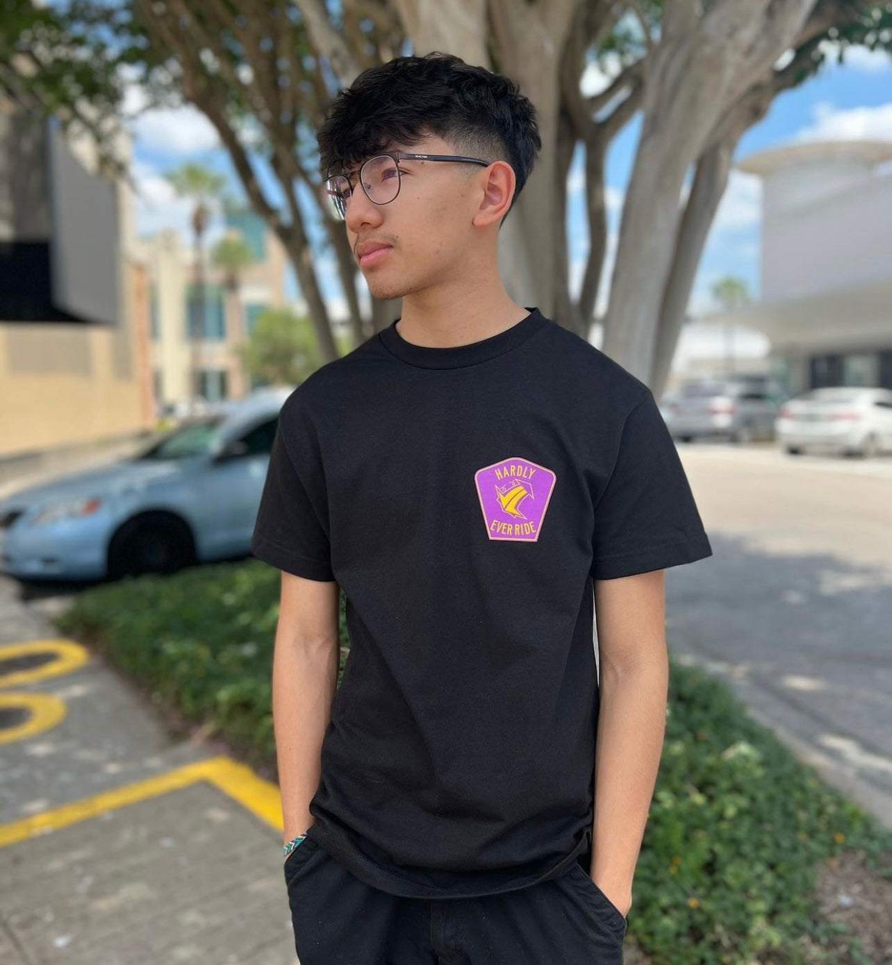 Hardly Ever Ride Tee - Black