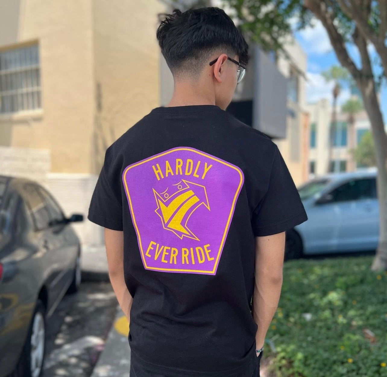 Hardly Ever Ride Tee - Black