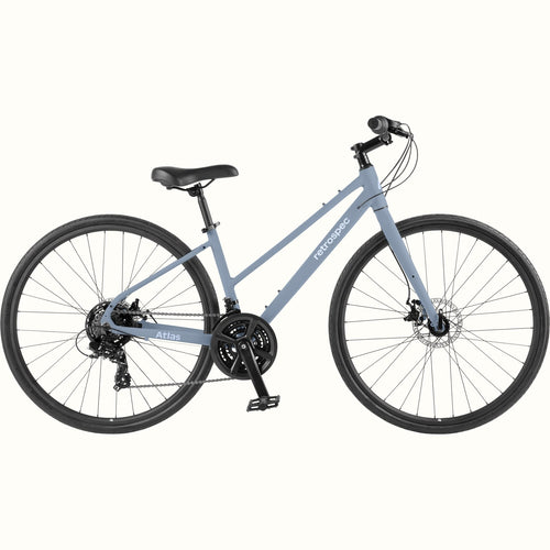 Atlas Fitness Hybrid Bike - Step Through 21 Speed - Matte Fog